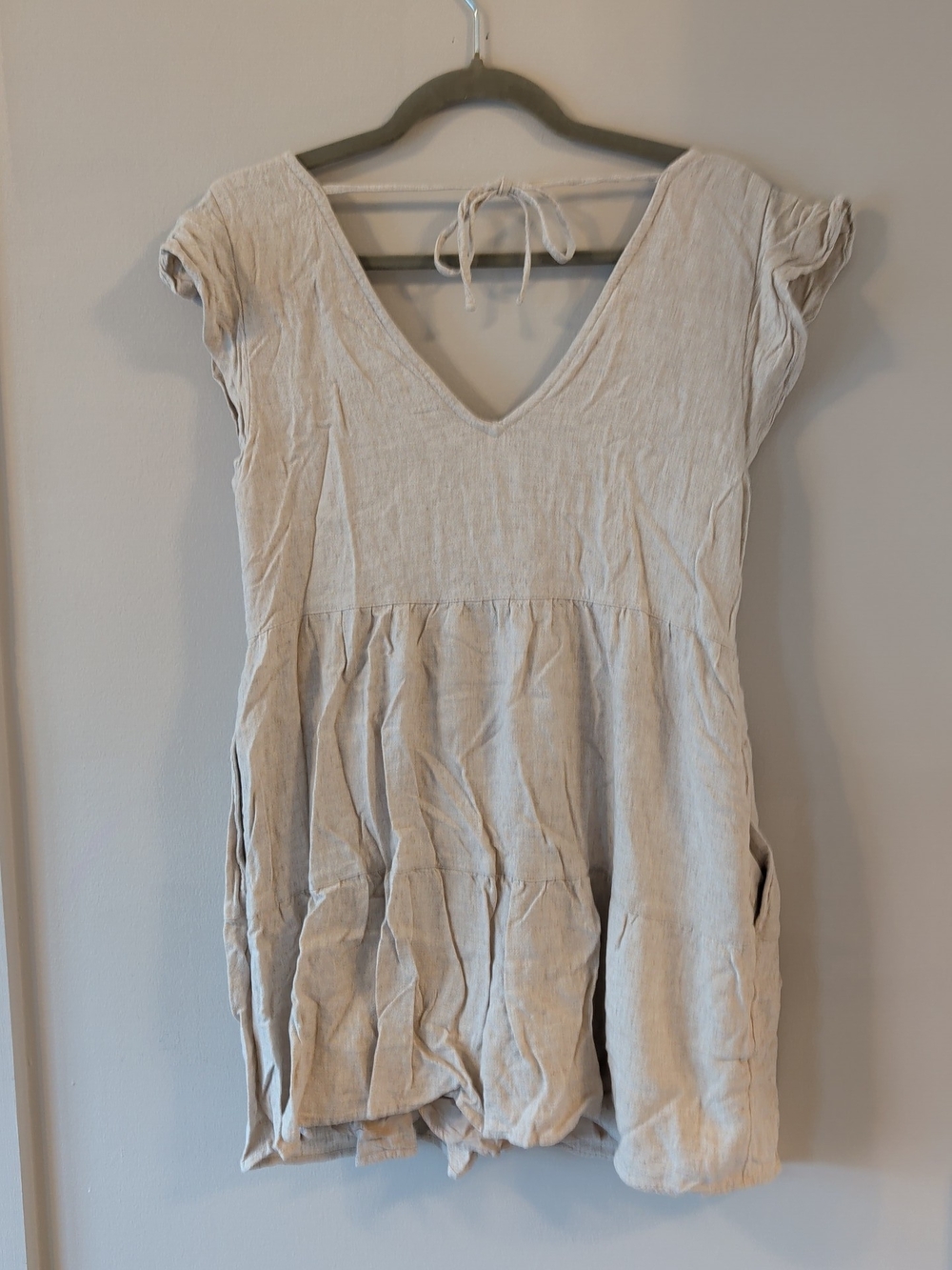 V-Neck Linen Dress